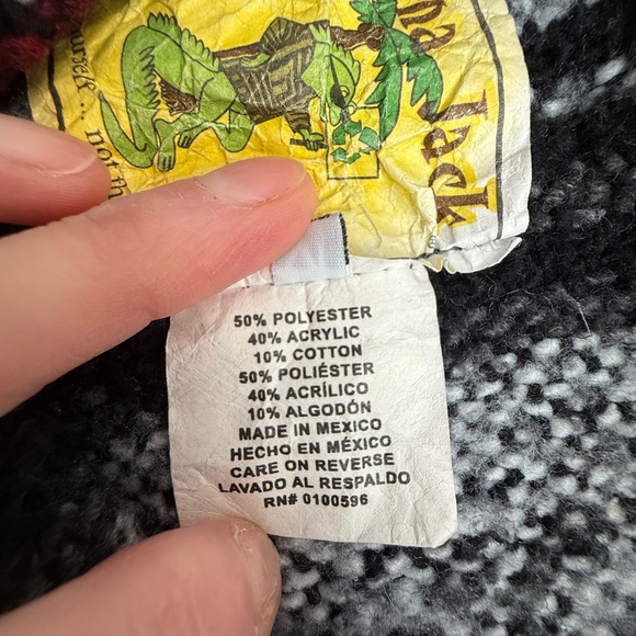 Iguana Jack Baja Mens Hoodie Black Gray Maroon Striped Size XL - Picture 9 of 9